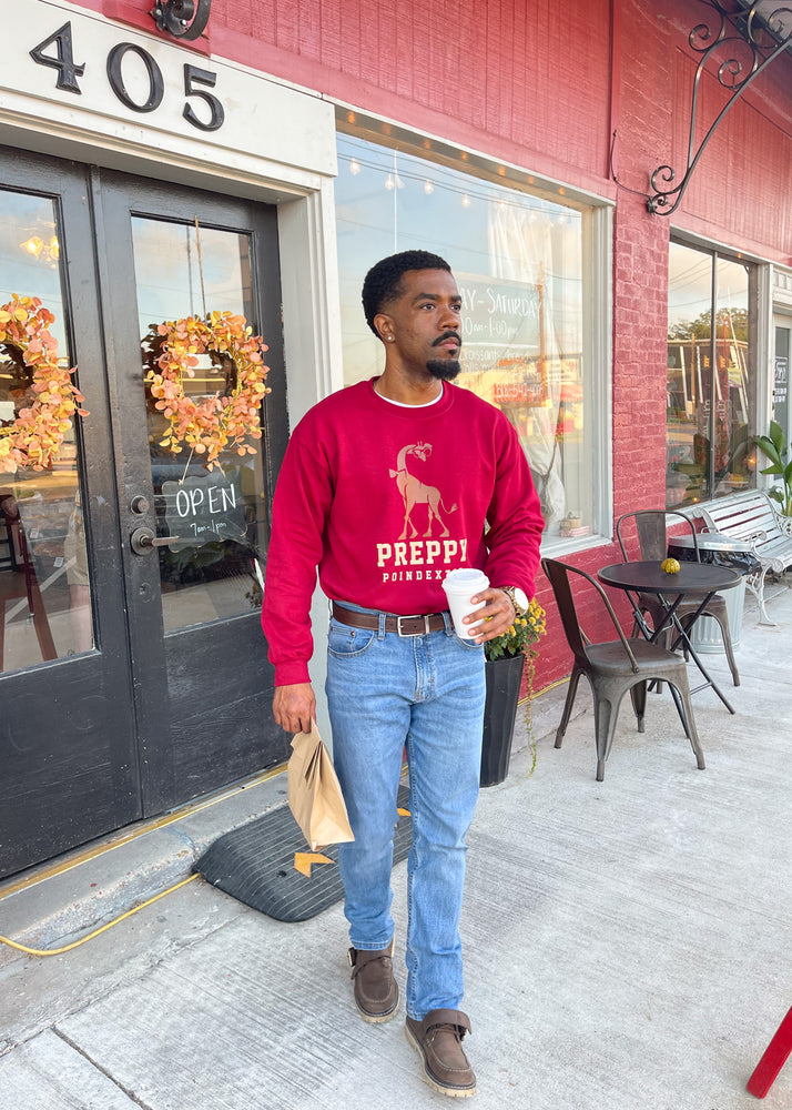 Signature Logo Fleece Crewneck - Cranberry Spice Roll